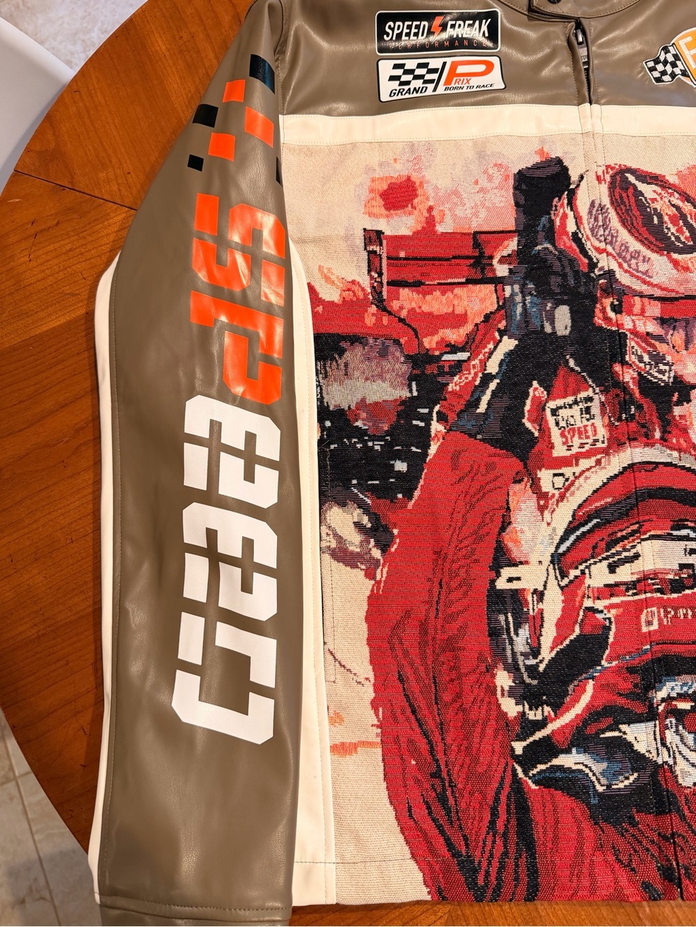 🏁 Copper Rivet "Speed Freak" Tapestry Racing Moto Jacket 🏁 - Picture 3 of 12
